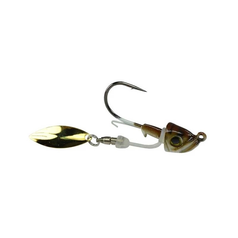 Single Barrel Underspin_Green Pumpkin Tiger/Gold Blade*
