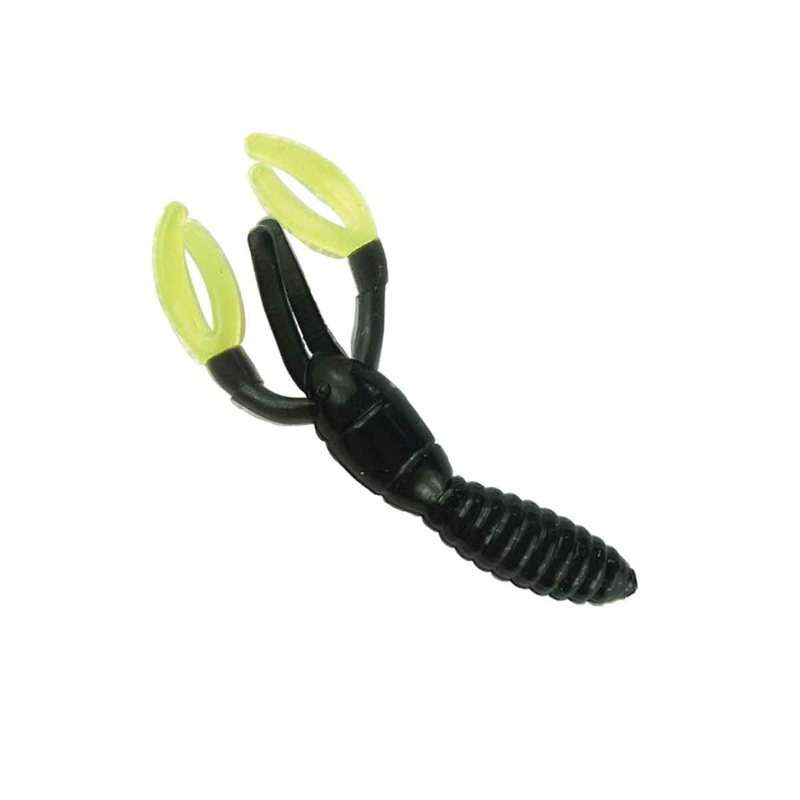 Crappie Craw_Black Chartreuse|1.5