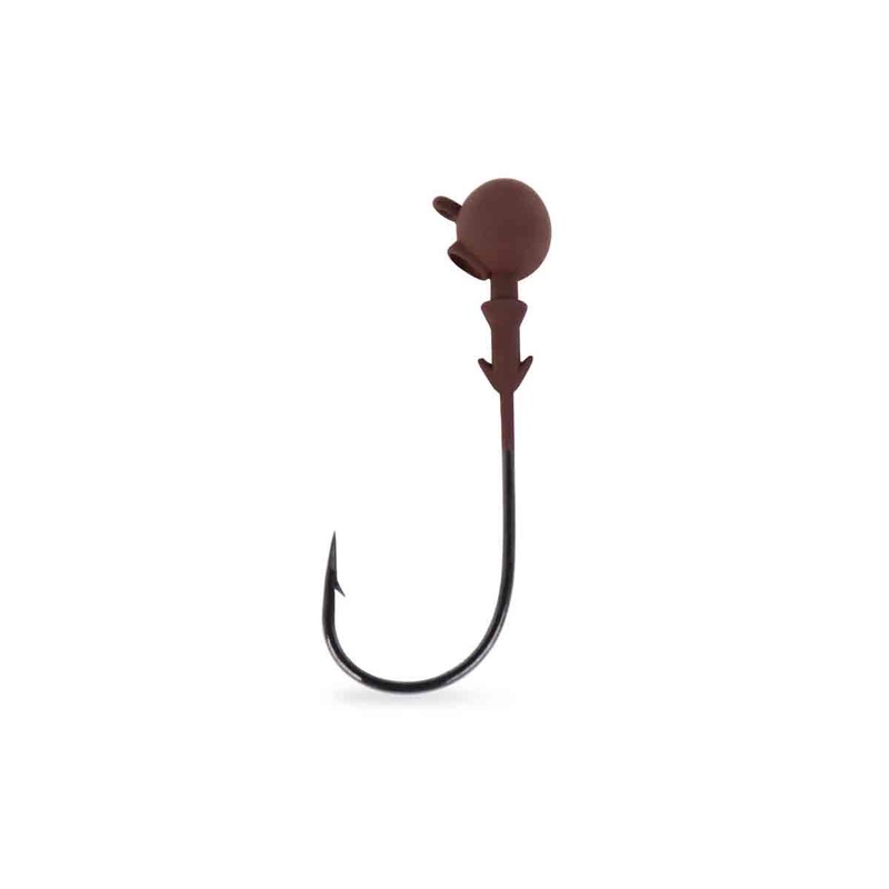 Mustad Elite FootbalL Jig Head – 1X Strong_Matte Brown*