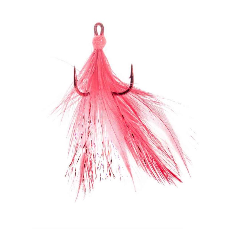 Feather Treble Hook_Red/Red||2