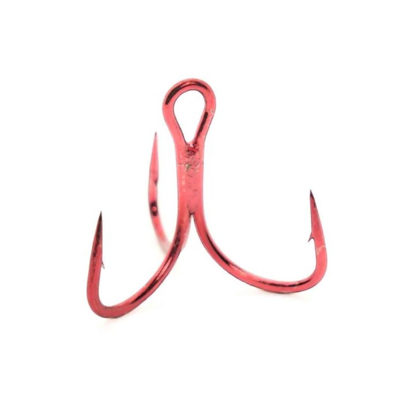 KVD Elite Triple Grip Treble 2X Short 1X Strong Forged_Red