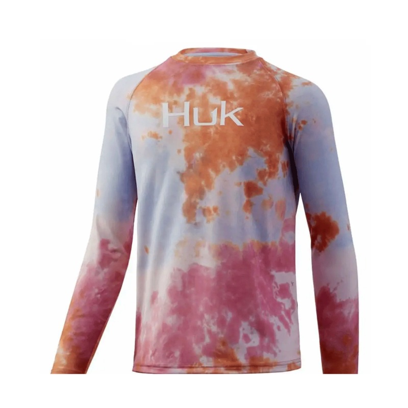 Huk Youth Tie Dye Pursuit Performance Long Sleeve