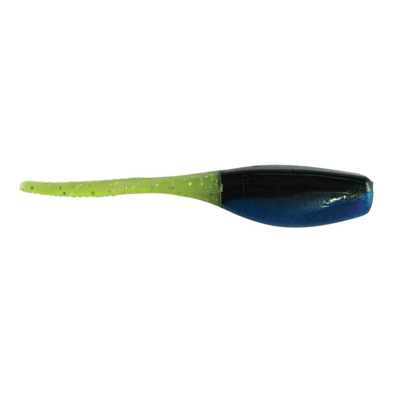 Stinger Shad_Black/Blue/Chartreuse Sparkle