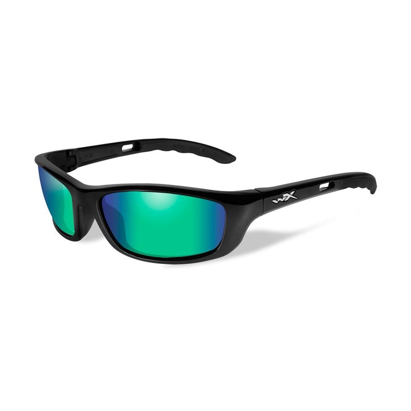 Wiley X P-17 Gloss Black Sunglasses_Polarized Emerald Lens