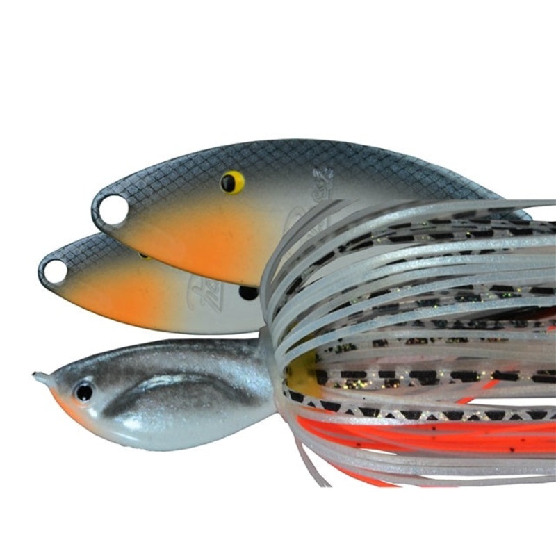 Painted Dbl Willow Spinnerbait_White Shad