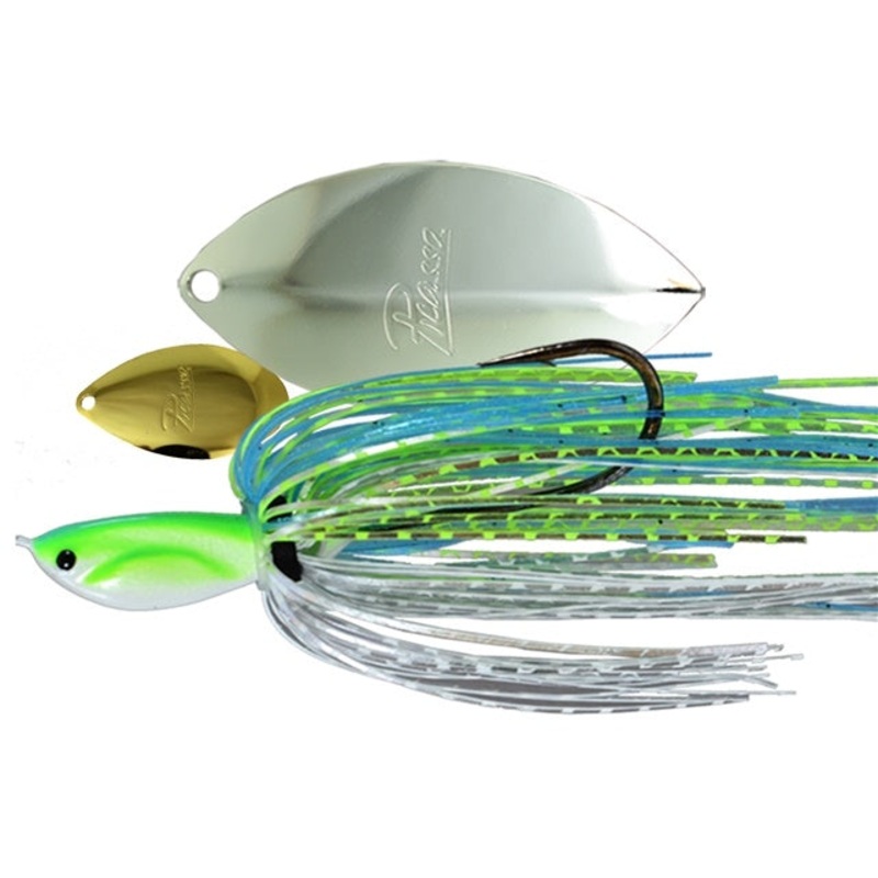 Thunder Willow Spinnerbait_Chartreuse Blue White – Nickel/Gold*