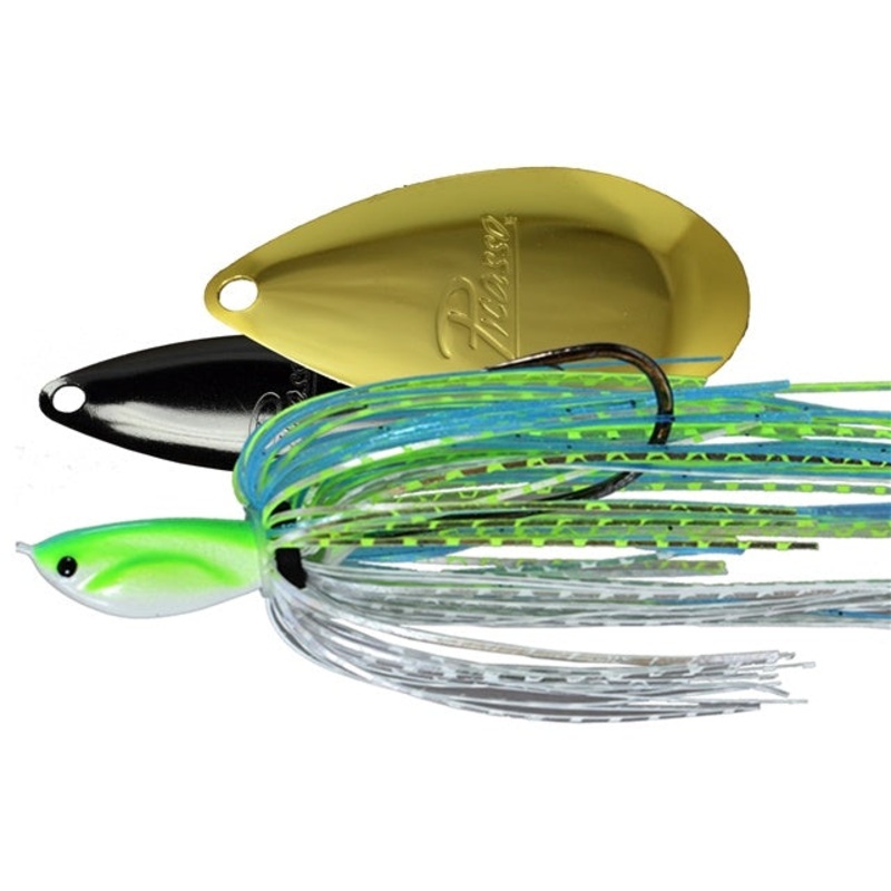 W/I Inviz-Wire Spinnerbait_Chartreuse Blue White – Nickel/Gold