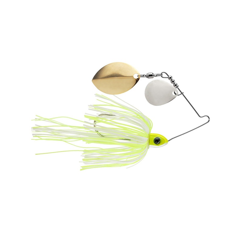 Rapid Fire Double Willow Spinnerbait_Hot Chartreuse White – Nickel/Gold