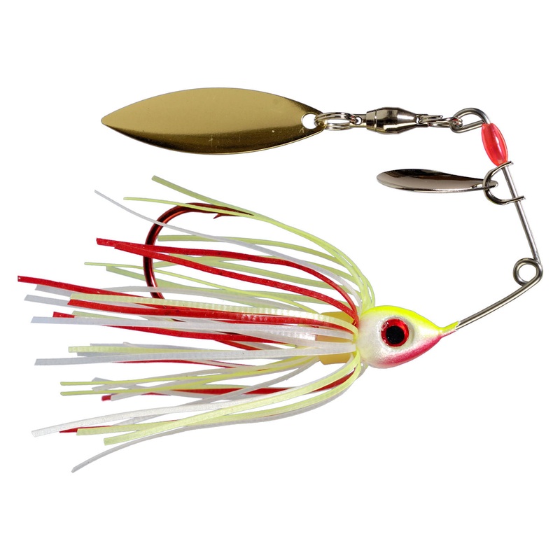 Bleeding Bait Mini-King Spinnerbait_Bleeding Chartreuse/White