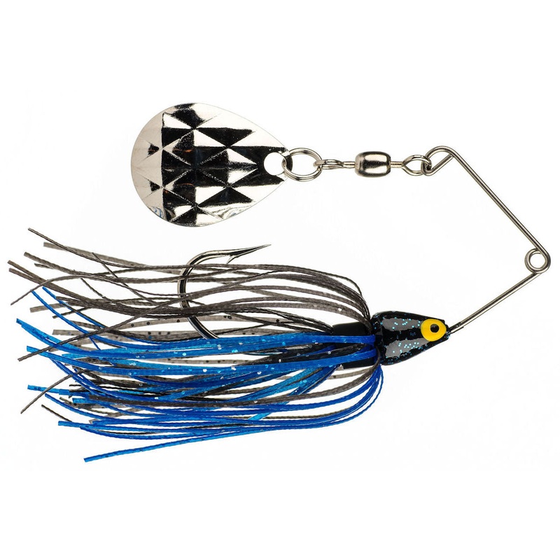 Mini-King Spinnerbait_Black/Blue Head – Black/Blue Skirt