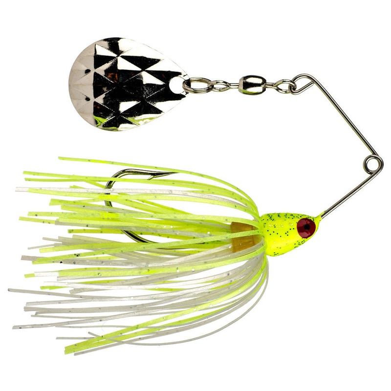 Mini-King Spinnerbait_Chart Head – Chart/White Skirt
