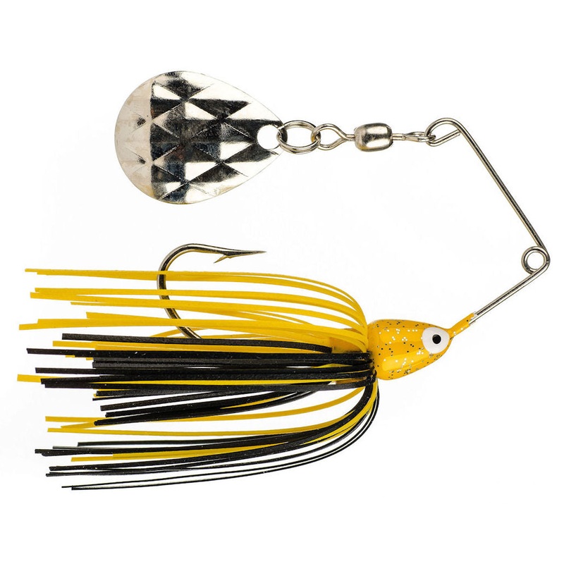 Mini-King Spinnerbait_Yellow Head – Black/Yellow Skirt