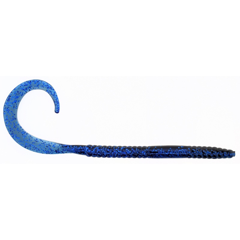 10 Ribbon Tail Worm_Shadow Blue Glitter