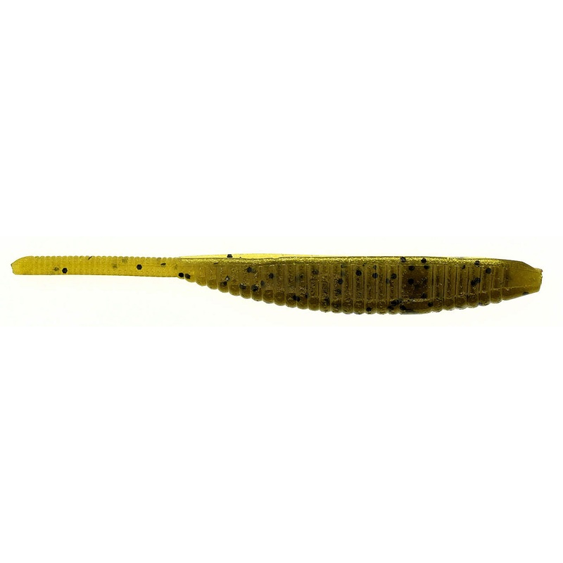 Shad Shape Worm_Green Pumpkin Black