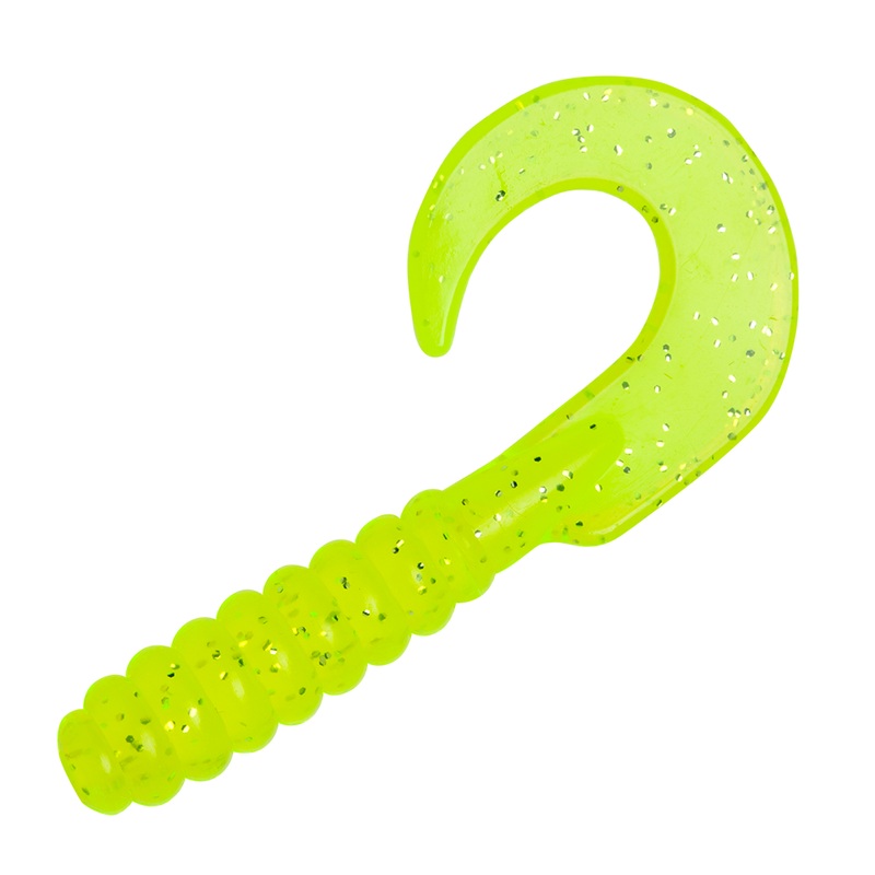 Walleye Grub_Lime Core|3″|4″
