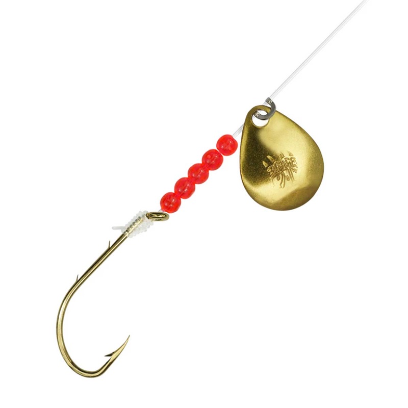 Bear Paw Flicker Snelled Hooks Gold*