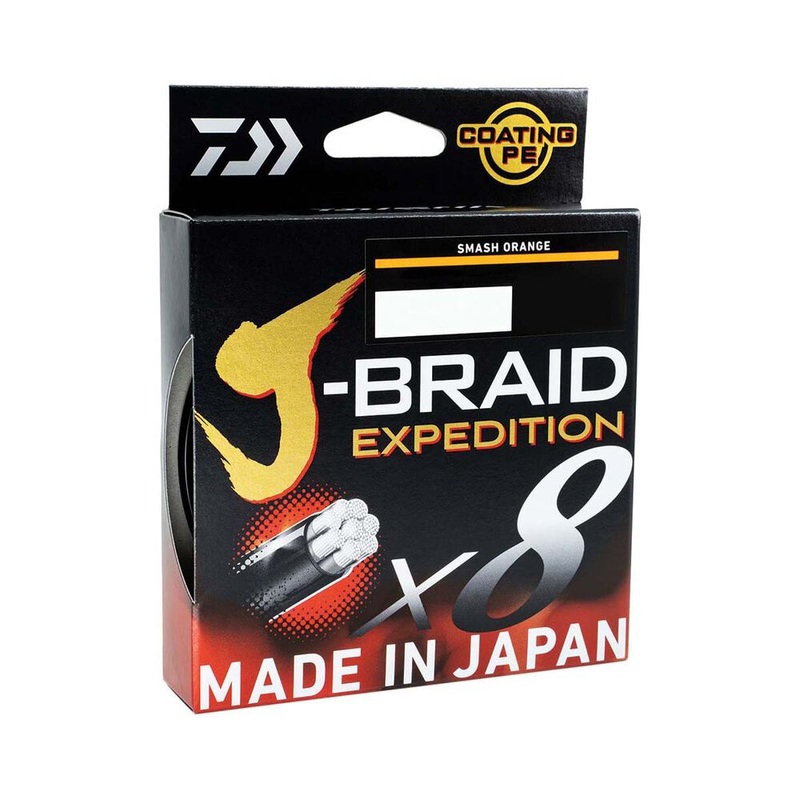 Daiwa J-braid Expedition X8 Braided Fishing Line Smash Orange