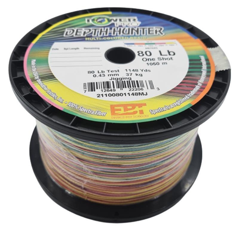 Power Pro Depth Hunter Braided Fishing Line Multi Colour