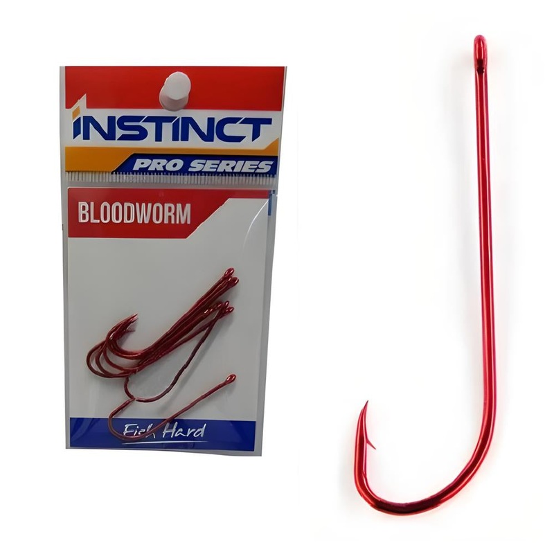 Instinct Pro Bloodworm Hooks|10 – 10PK|8 – 10PK|6 – 10PK|4 – 8PK|2 – 8PK|1 – 7PK|1/0 – 7PK|2/0 – 7PK
