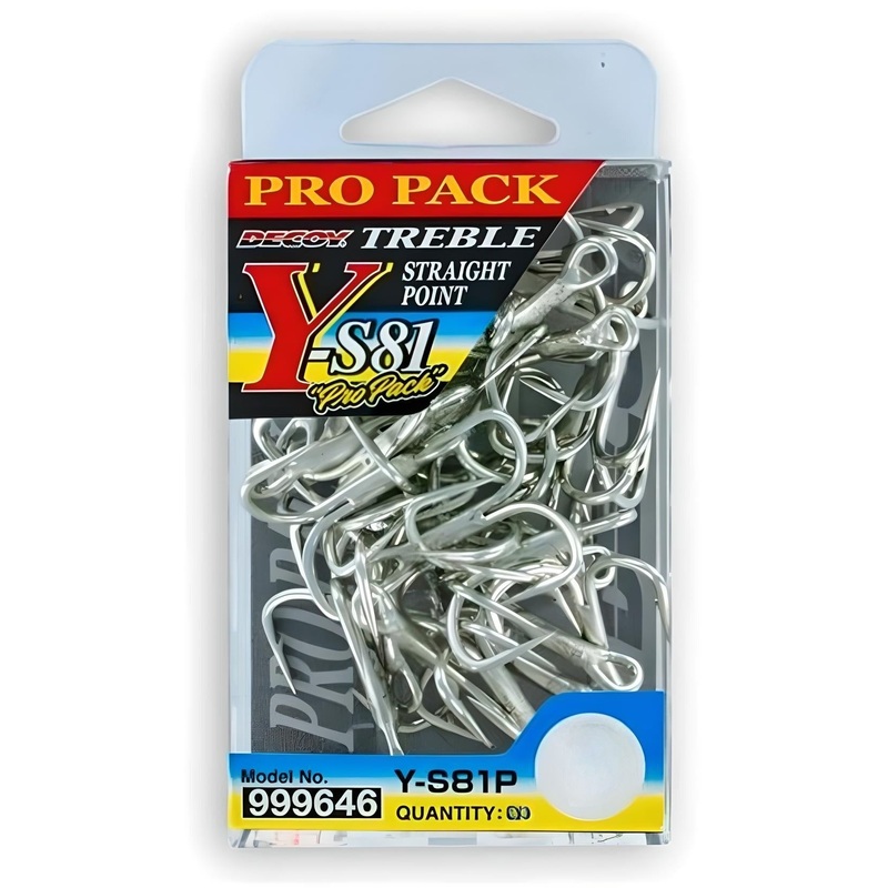 Decoy Y-s81 Bulk Treble Hooks|1 – 26PK|2 – 30PK|4 – 30PK
