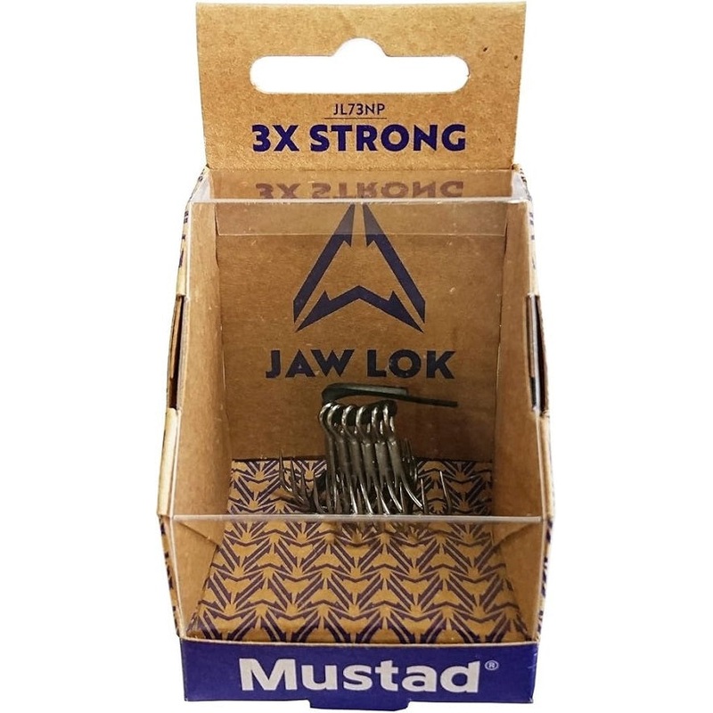 Mustad Jaw Lok 3 Treble Hooks|1 – 6PK|2 – 6PK|4 – 6PK|6 – 6PK|8 – 6PK|1/0 – 6PK