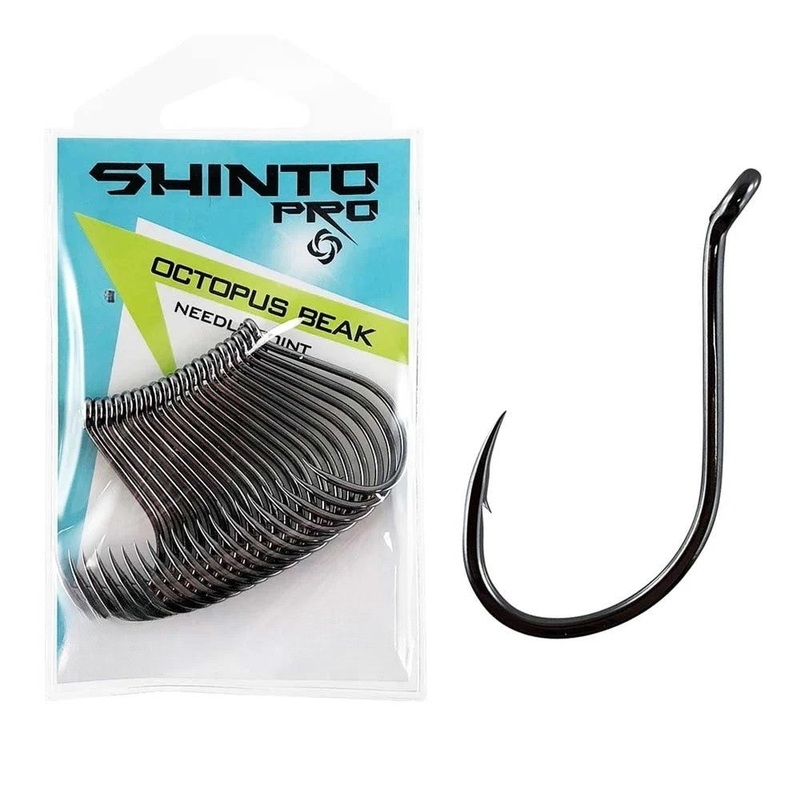 Shinto Pro Octopus Beak Hooks|1 – 22PK|1/0 – 22PK|2/0 – 22PK|3/0 – 22PK|4/0 – 20PK|5/0 – 18PK|6/0 – 16PK|7/0 – 14PK|8/0 – 10PK