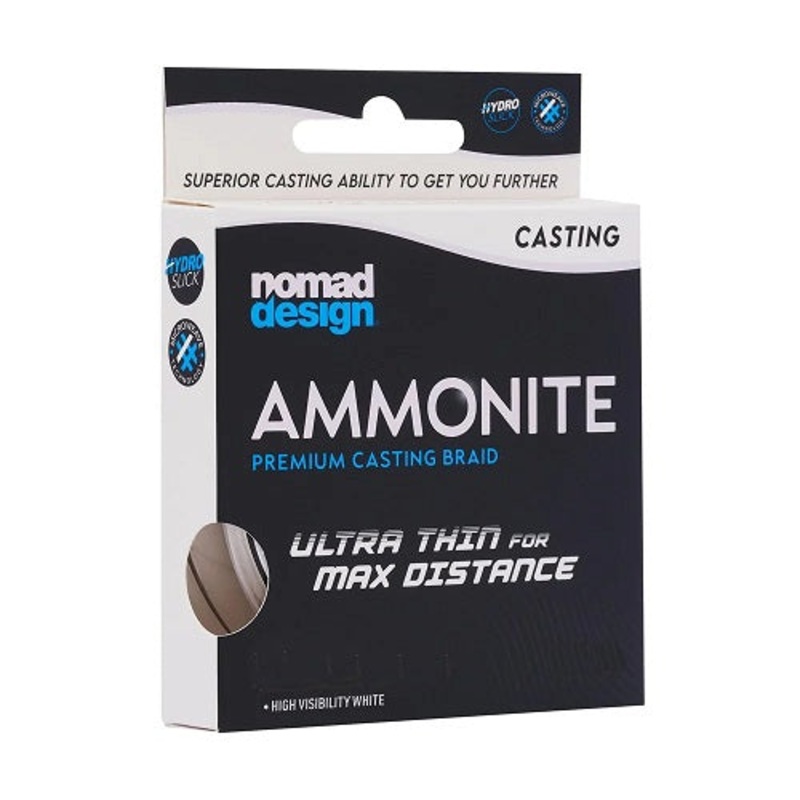 Nomad Ammonite Casting Braided Fishing Line White
