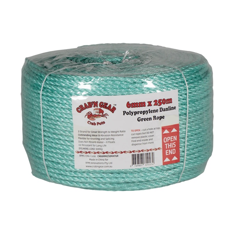 Crab’n Gear Aquatek Rope Green 6mm X 250m Full Coil