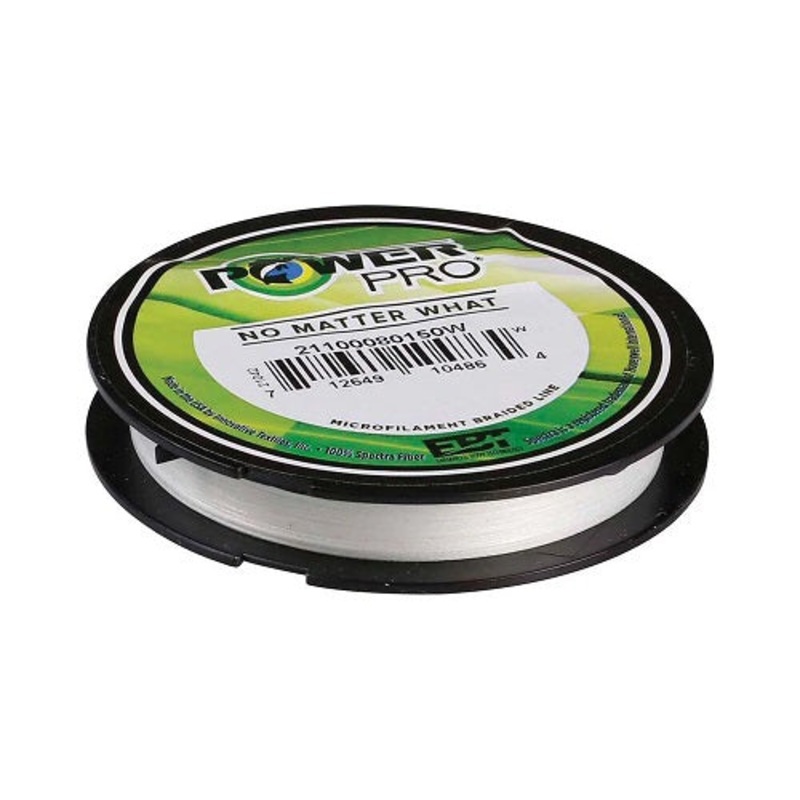 Power Pro Braided Fishing Line White ><