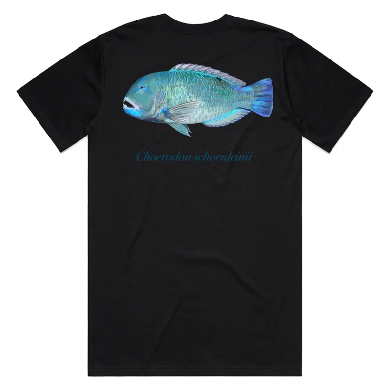 Reef Lagoon T-shirt Ss Tee Blackspot Tuskfish Black