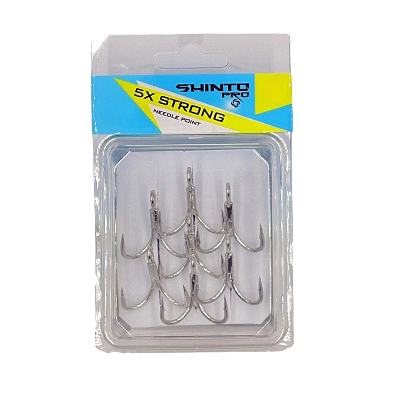 Shinto Pro 6066 5x Strong Bright Tin Treble Hooks