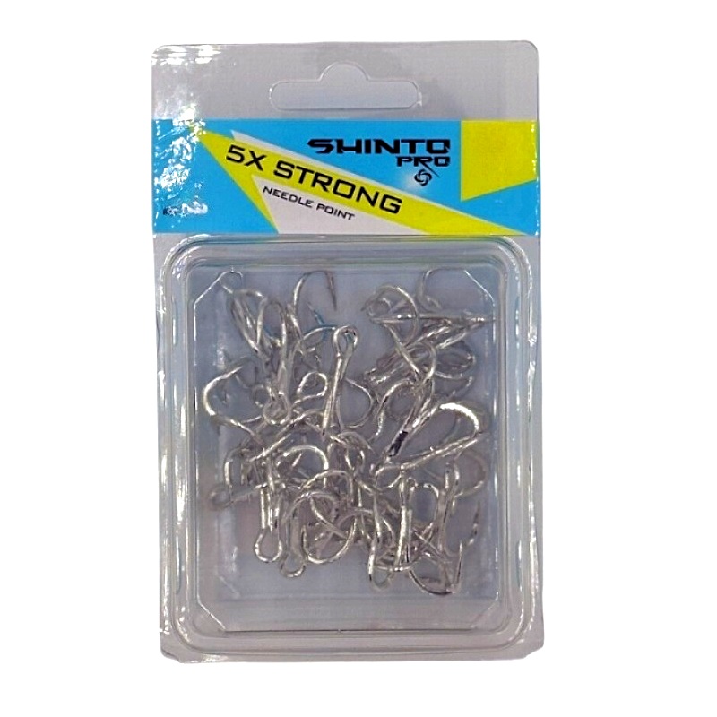 Shinto Pro 6066 5x Strong Bright Tin Treble Hooks Bulk